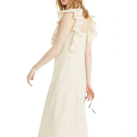 Madewell Princess Seamed Cotton Midi Dress NEW - Picture 2 of 8